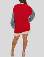 Load image into Gallery viewer, Color Block Cozy Chic Sweater Dress

