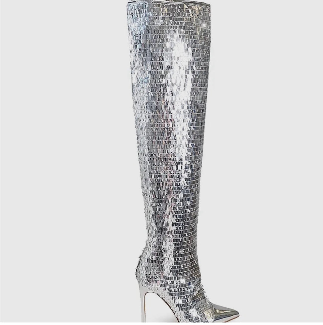 Couture Bliss “Silver Siren” Boot